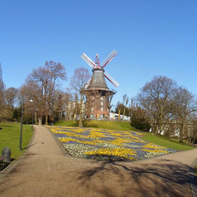 Molino en el parque Am Wall de Bremen